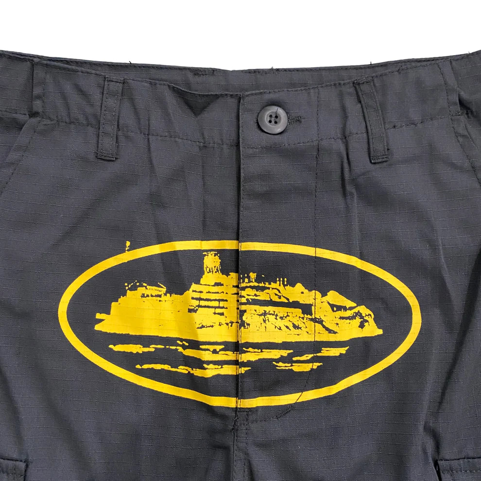 Corteiz Cargo Short - Black/Yellow