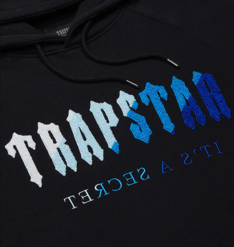 Trapstar Chenille Decoded Hooded Tracksuit - Black Ice Flavours Edition