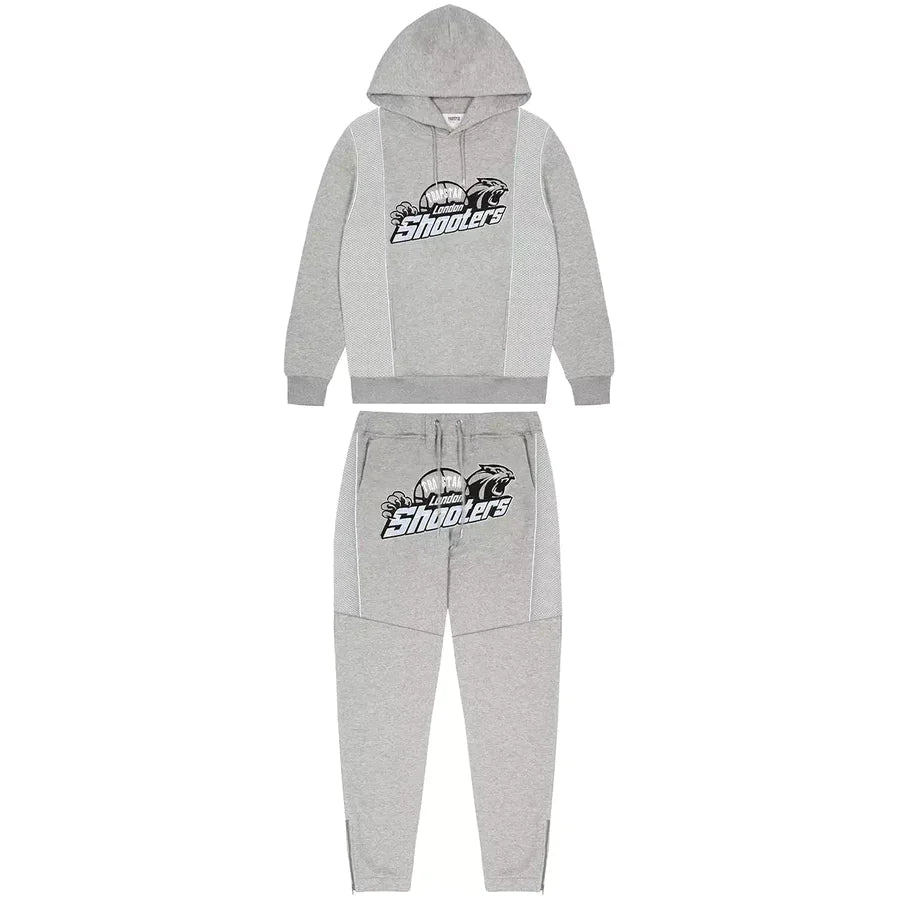 Trapstar Shooters Technical Hooded Tracksuit - Grey/Blue
