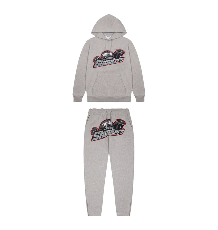 Nike air grey and red tracksuit sales