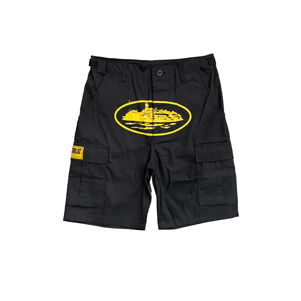 Corteiz Cargo Short - Black/Yellow