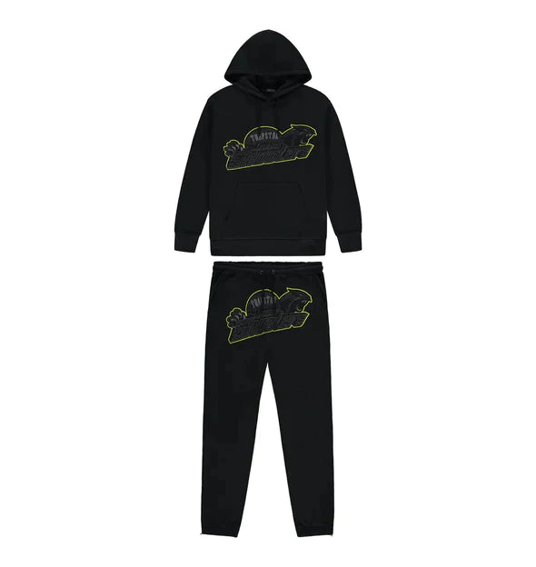 Trapstar Shooters Hooded Tracksuit - Black Lime