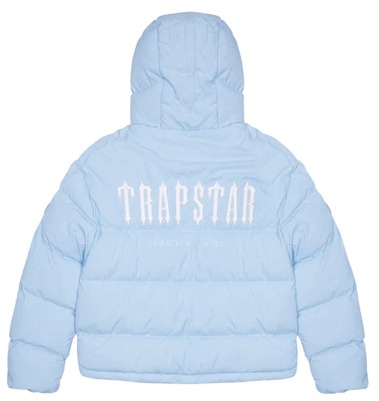 Trapstar Decoded Hooded Puffer Jacket 2.0 - Ice Blue