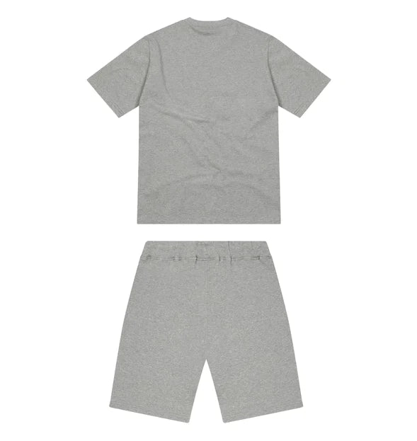 Trapstar Chenille Decoded Short Set - Grey/Orange