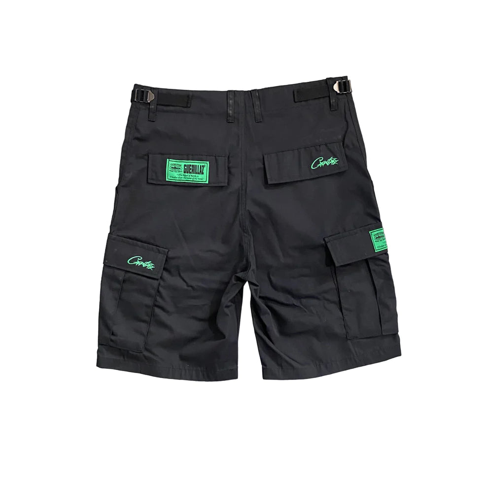 Corteiz Cargo Short - Black/Green