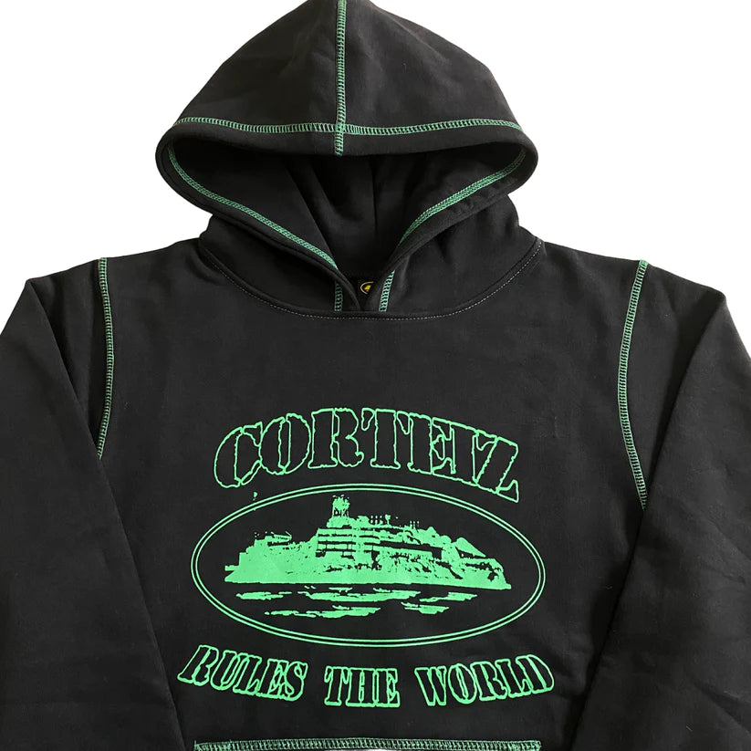 Corteiz Superior Hoodie - (BLACK/GREEN)