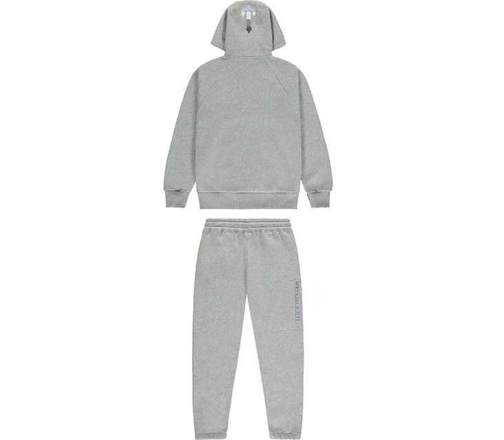 Trapstar Chenille Decoded 2.0 Hooded Tracksuit - Grey / Ice Blue