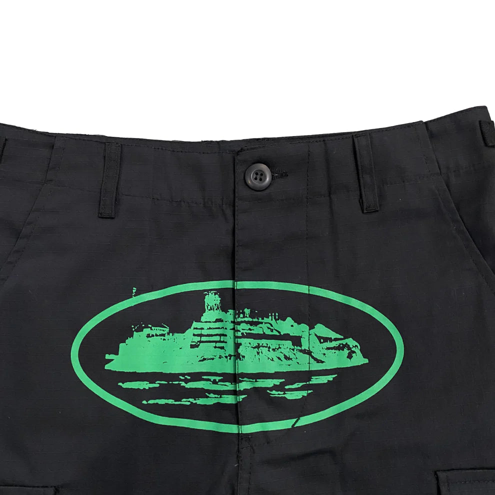 Corteiz Cargo Short - Black/Green