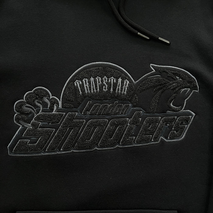 Trapstar Shooters Hooded Tracksuit - Black Monochrome Edition