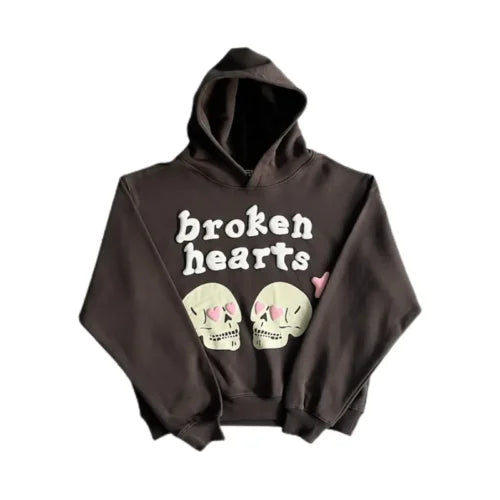 Broken Planet Market Broken Hearts Hoodie Dark Brown