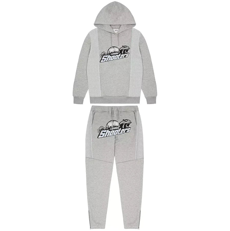 Trapstar Shooters Technical Hooded Tracksuit - Grey/Blue