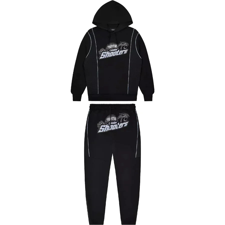 Trapstar Shooters Technical Hooded Tracksuit - Black/Blue