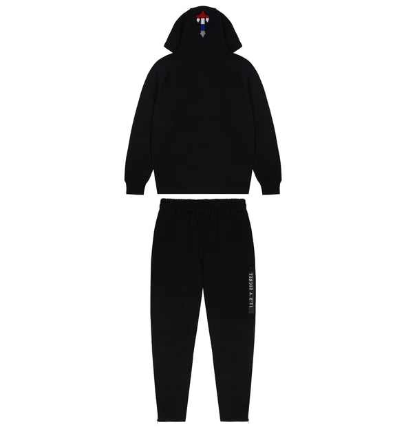 Trapstar Chenille Decoded 2.0 Hooded Tracksuit - Black Revolution