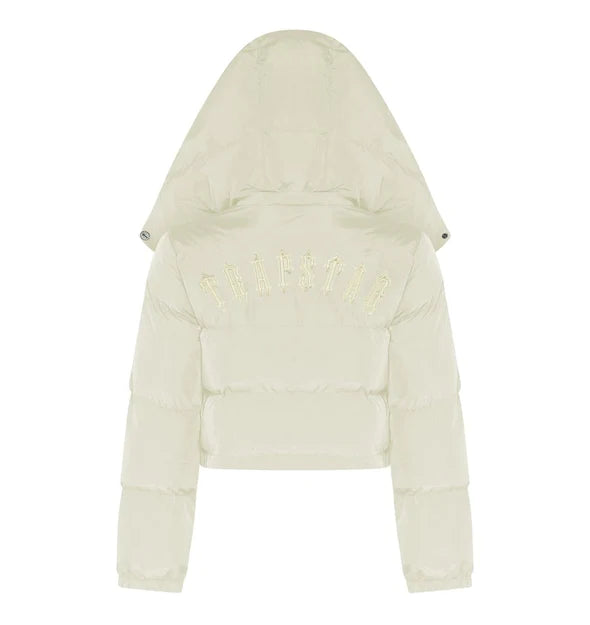 Trapstar Women's Irongate Detachable Hooded Puffer Jacket - Cream