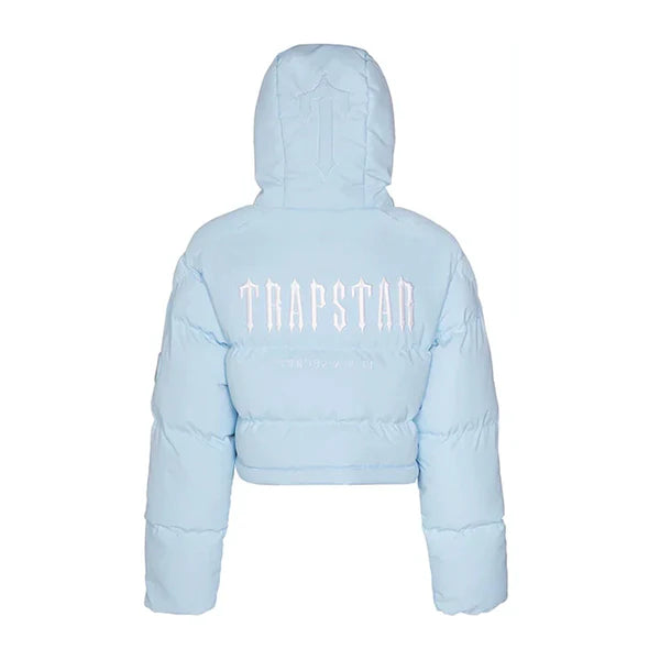 Trapstar Women's Decoded Hooded Puffer Jacket - Baby Blue