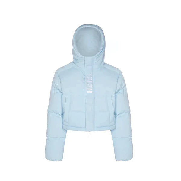 Trapstar Women's Decoded Hooded Puffer Jacket - Baby Blue