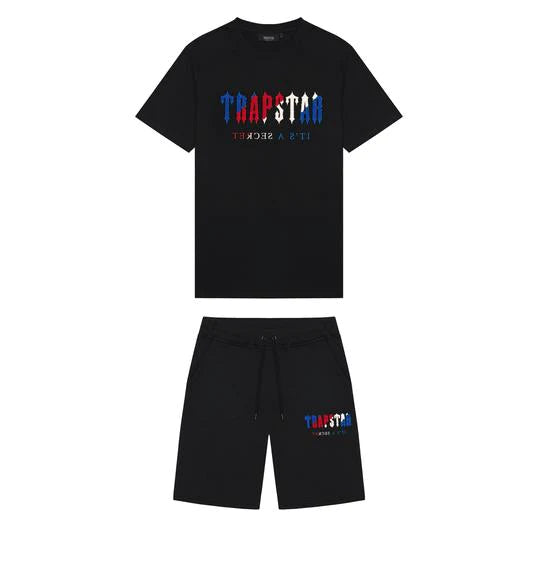 Trapstar Chenille Decoded Short Set - Black Revolution